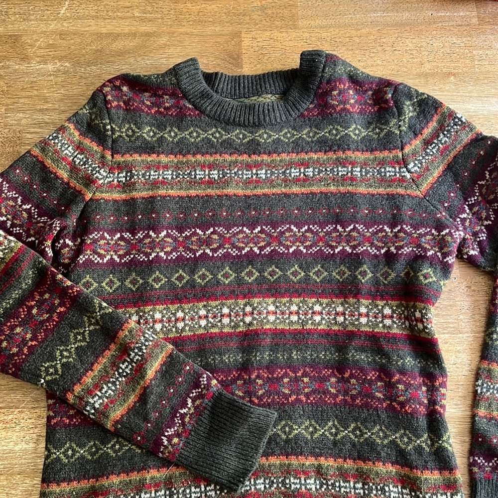 L. L. Bean Signature fair isle sweater size large VGUC